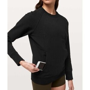 Lululemon Black Scuba Crewneck Raglan Pullover Size 6